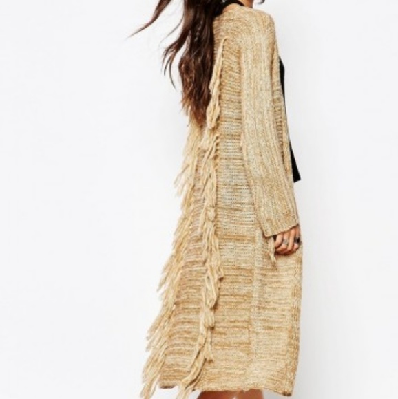 ASOS' LIRA MAXI FESTIVAL CARDIGAN WITH TASSELS - Picture 3 of 8